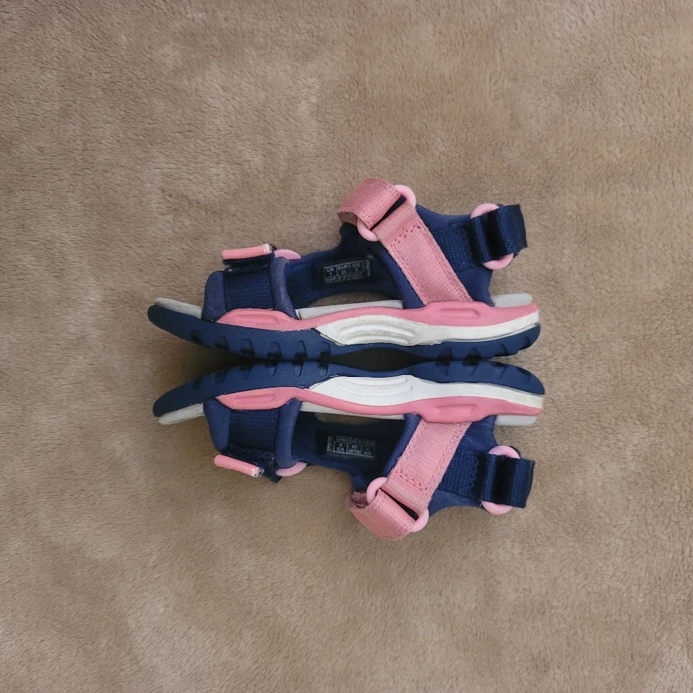 Geox Borealis Pink/Blue Sporty Triple Velcro Fastening Sandals Size 8 - Picture 6 of 8